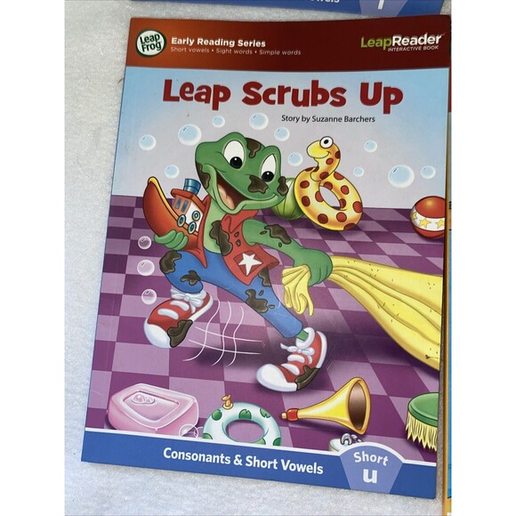 LeapFrog Tag Reading Books Consonants Short Long Vowels Lot of 7 books Kinder - Picture 3 of 8